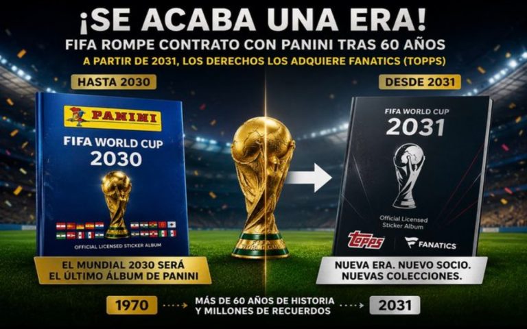 Nueva era en los coleccionables FIFA: Fanatics reemplaza a Panini en 2031