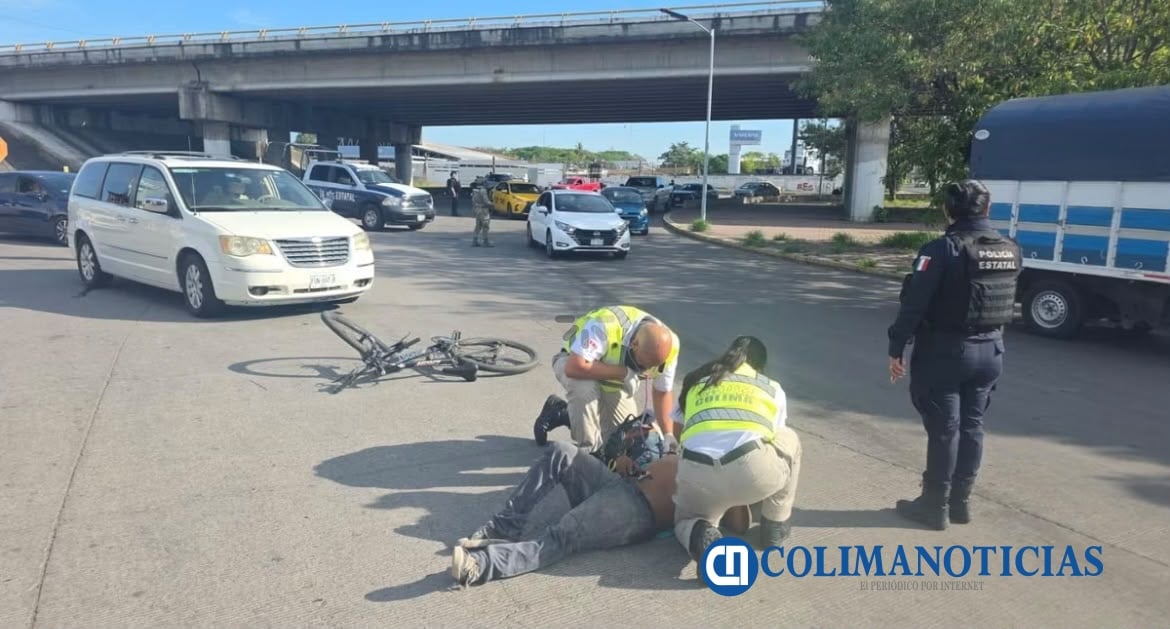 Atiende CRUM a ciclista lesionado tras incidente cerca de El Costeño