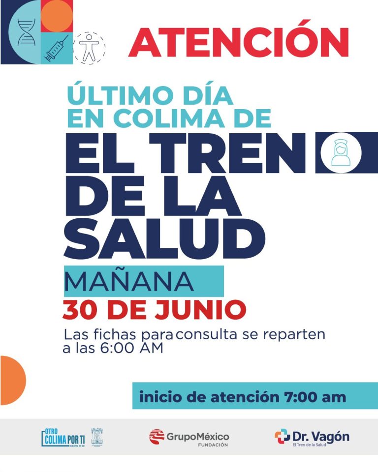 Último día de Dr. Vagón en Colima: se invita a la población a aprovechar los servicios médicos gratuitos