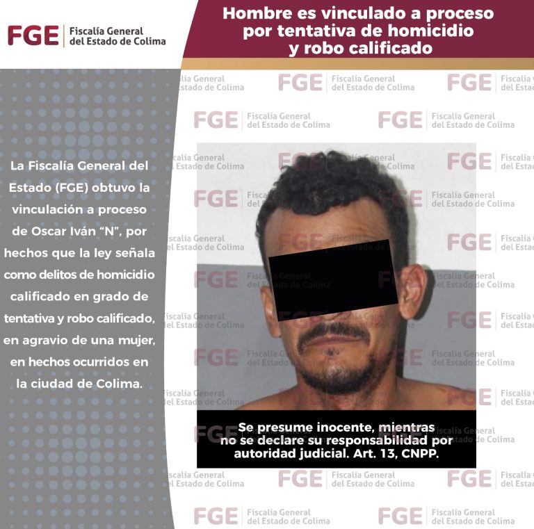 Hombre es vinculado a proceso por tentativa de homicidio y robo calificado