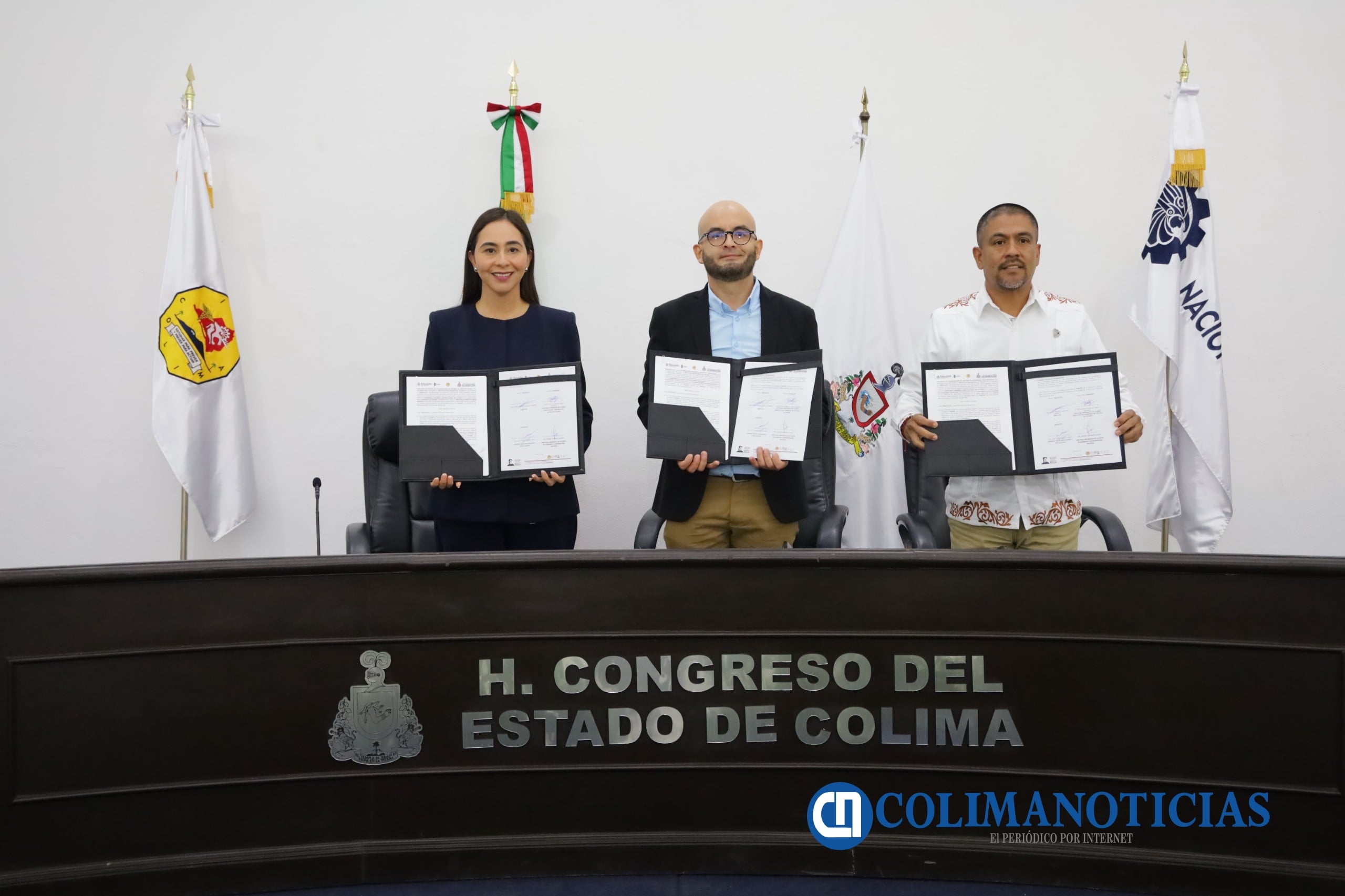 Firman Congreso del Estado y TecNM Colima convenio de colaboración académica