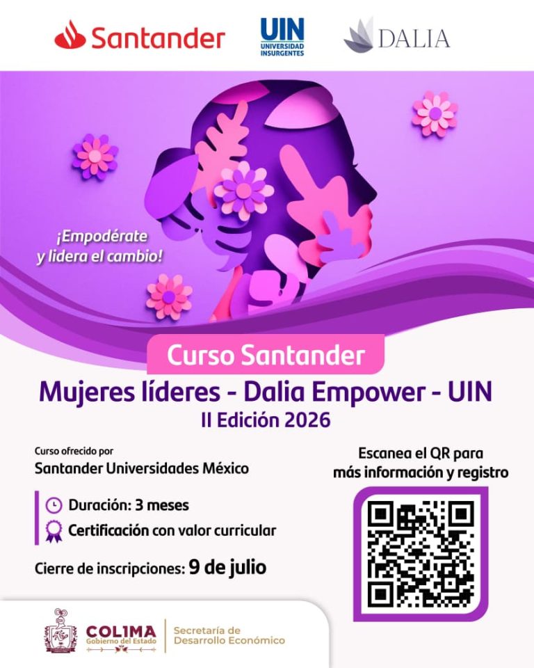 Gobierno del Estado de Colima impulsa el liderazgo femenino con curso gratuito en línea