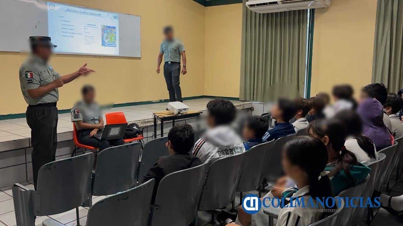 Guardia Nacional fomenta uso seguro de redes sociales entre estudiantes colimenses