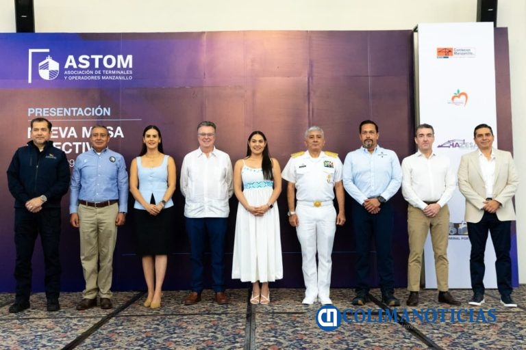 Indira Vizcaíno asistió a presentación de la nueva directiva de ASTOM y supervisó construcción de dormitorios para personal de seguridad en Manzanillo