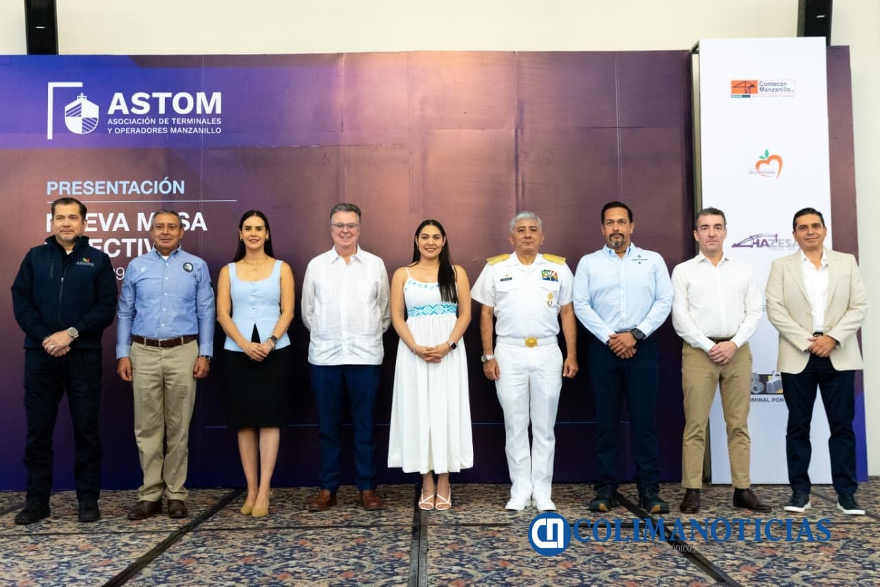 Indira Vizcaíno asistió a presentación de la nueva directiva de ASTOM y supervisó construcción de dormitorios para personal de seguridad en Manzanillo