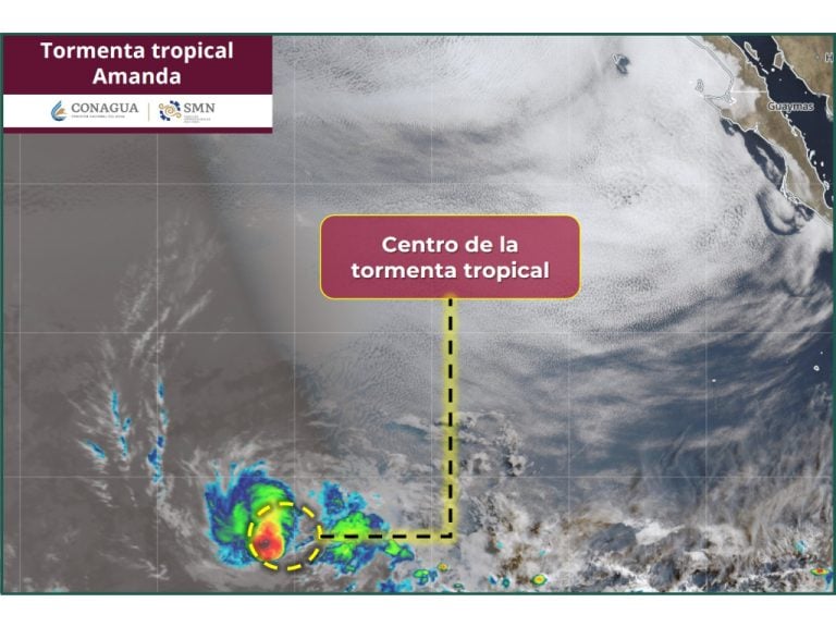 “Amanda” se aleja de las Costas Mexicanas del Océano Pacífico