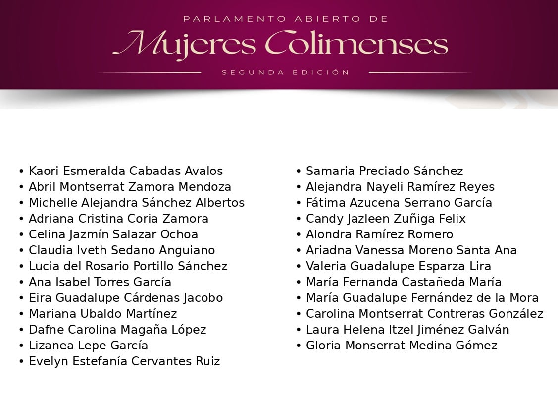 Parlamento Abierto de Mujeres Colimenses 2026