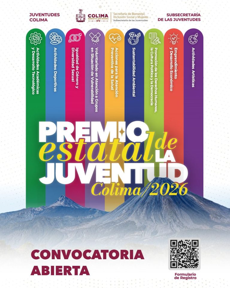 Gobierno del Estado de Colima presenta convocatoria al Premio Estatal de la Juventud 2026