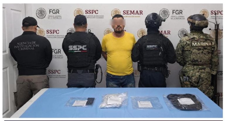 Corporaciones estatales y federales detienen en Manzanillo a “El Guapo” o “El Piña”, presunto integrante del Cártel de Sinaloa