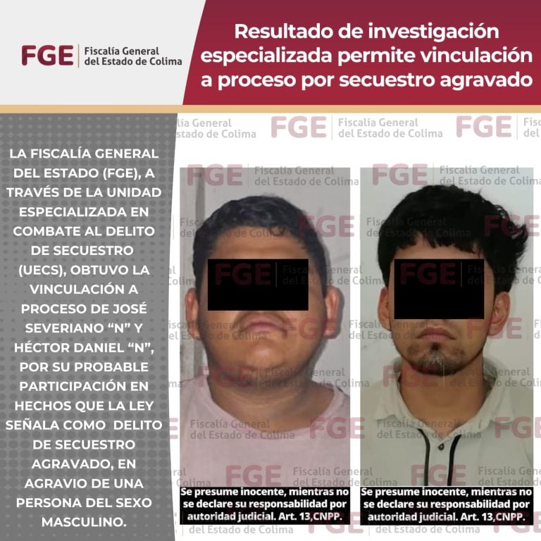 Resultado de investigación especializada permite vinculación a proceso por secuestro agravado