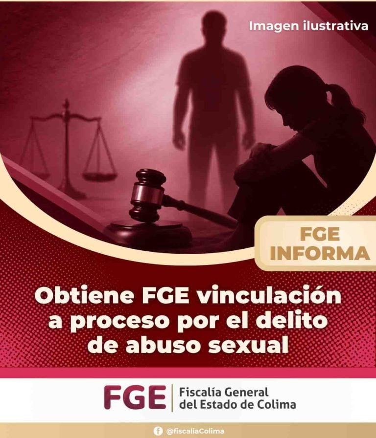 Obtiene FGE vinculación a proceso por el delito de abuso sexual