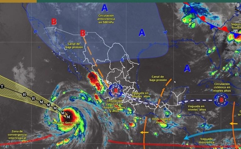 “Genevieve” se convierte en huracán de categoría 5 en el Pacífico mexicano