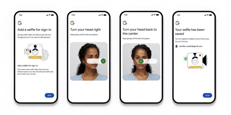 Google incorpora el video selfie como nueva opción para recuperar o acceder a tu cuenta