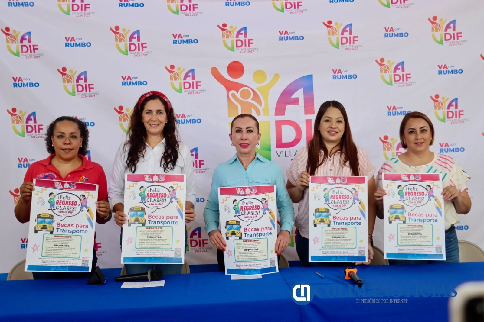 Presenta Tey Gutiérrez becas escolares para transporte