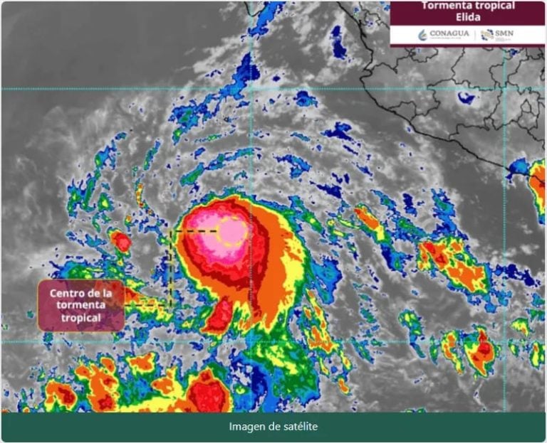 Se forma la Tormenta Tropical “Elida” en el Oceano Pacífico