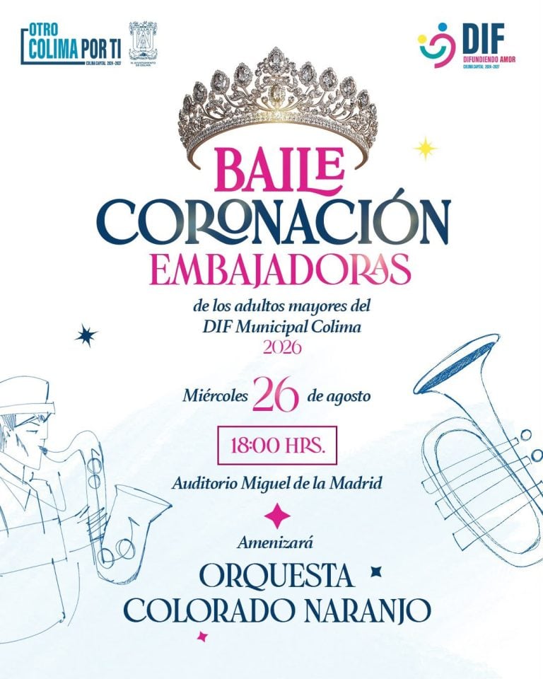 DIF Municipal Colima invita al Baile de Coronación de Embajadoras de los Adultos Mayores 2026