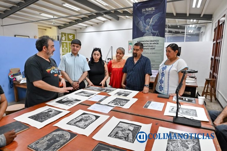 Cultura Colima concluye taller gratuito de especialización en xilografía, con inauguración de exposición temporal