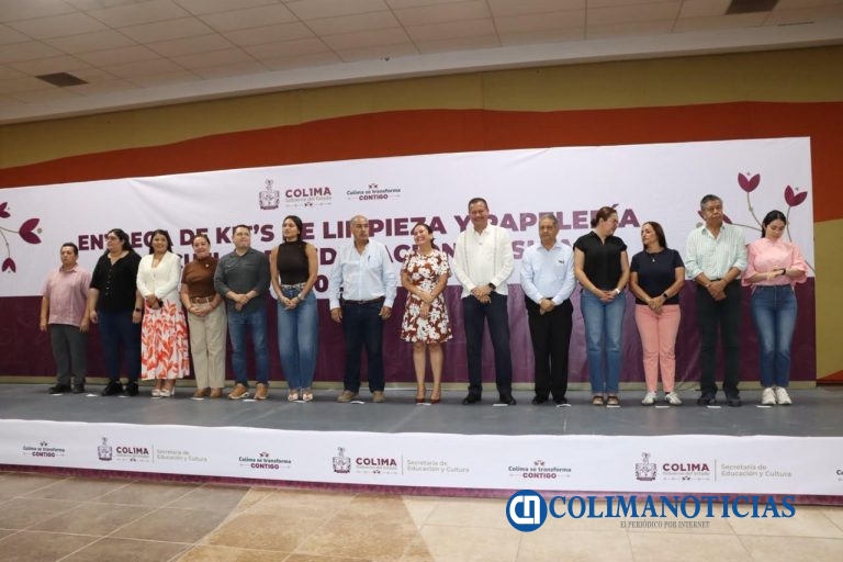 Con casi 4 mdp, Educación Colima apoya a 815 escuelas de nivel básico con equipo, kits de limpieza y papelería