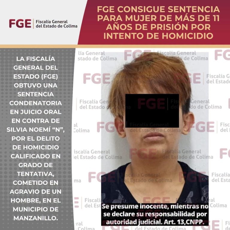 FGE consigue sentencia para mujer de más de 11 años de prisión por intento de homicidio