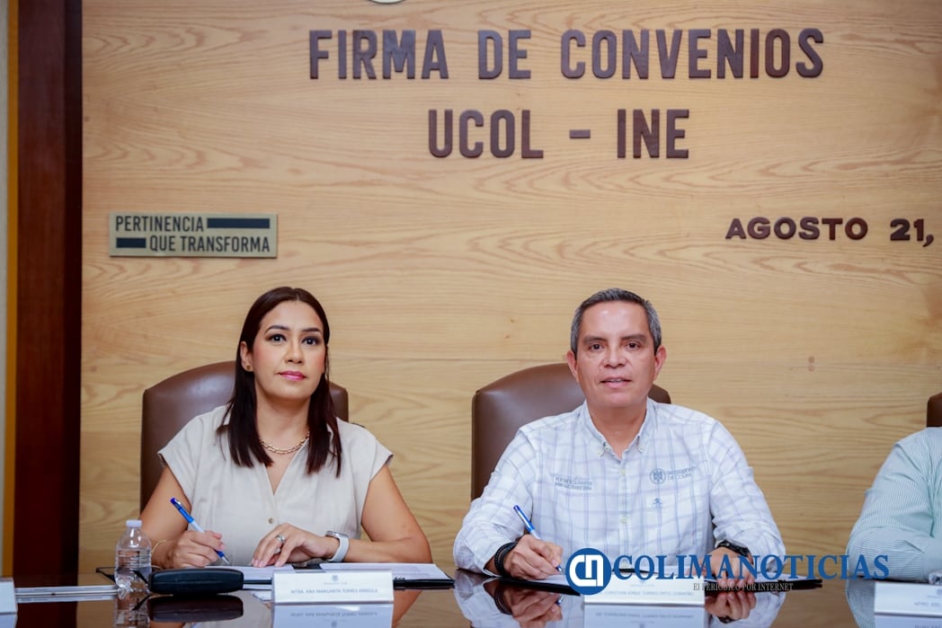 Firma de convenios UdeC - INE