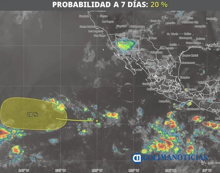 “Hernán”, nuevo ciclón tropical en formación en el Océano Pacífico