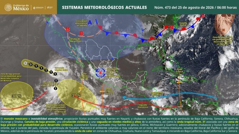 Pronostica el SMN lluvias fuertes esta tarde en Colima