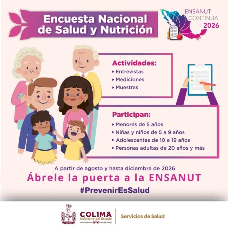 Salud Colima inicia labores de la Ensanut Continua 2026 para fortalecer las políticas en beneficio de la población