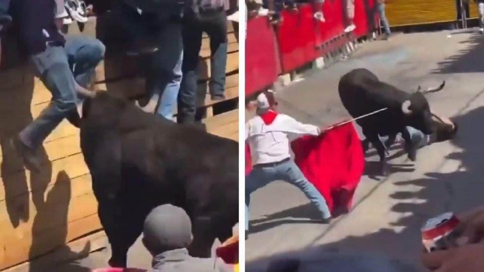 Toro embiste y mata a un hombre de 29 años durante la Huamantlada en Tlaxcala; reportan 11 personas lesionadas.