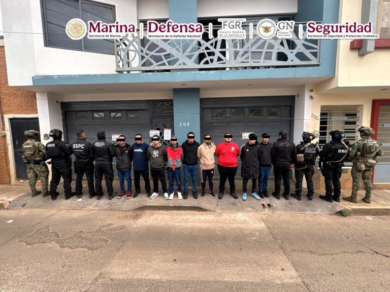 Gabinete de Seguridad detiene a 20 integrantes del CJNG en operativo simultáneo en Hidalgo, Jalisco y Michoacán