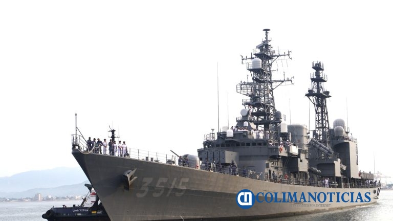 La Armada de México recibe a la Escuadra de Entrenamiento de la Fuerza Marítima de Autodefensa de Japón, en Manzanillo, Colima