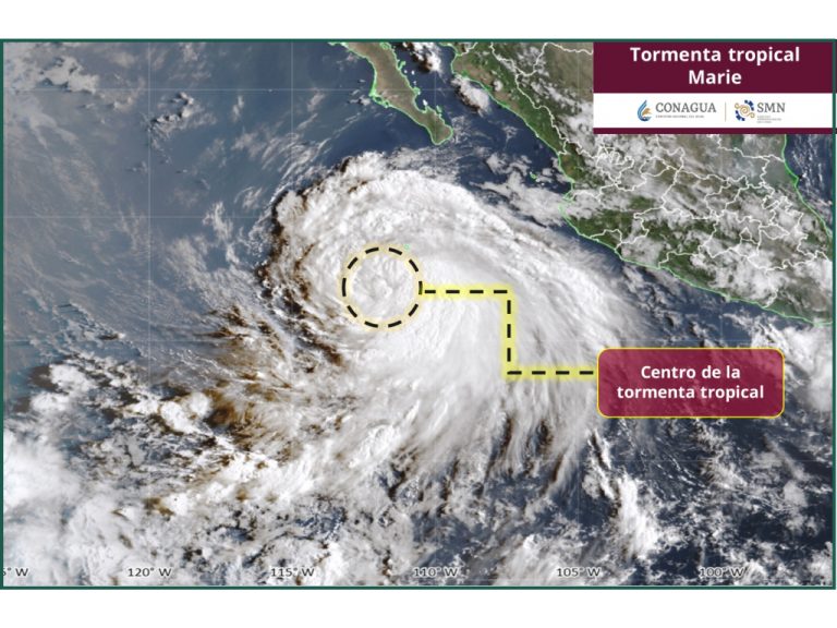 Ciclón “Marie” continúa fortaleciéndose y recorrerá paralelamente las costas del Océano Pacifico