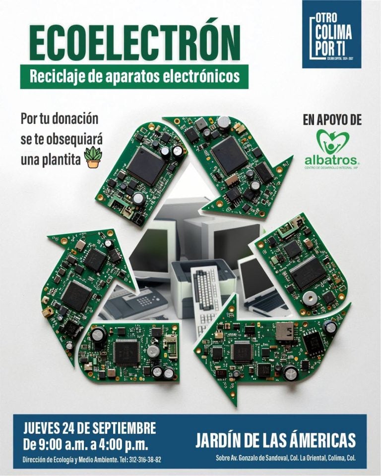 Invita Ayuntamiento de Colima a donar aparatos electrónicos en jornada “EcoElectrón”