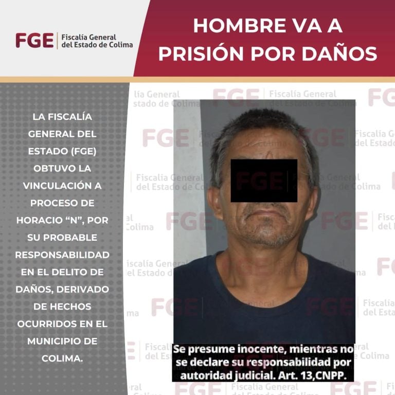 Hombre va a prisión por daños