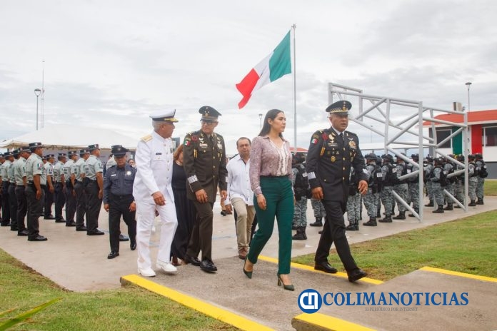 Gobernadora Indira Vizcaíno asistió a inauguración de nuevas instalaciones de la Guardia Nacional en Tecomán