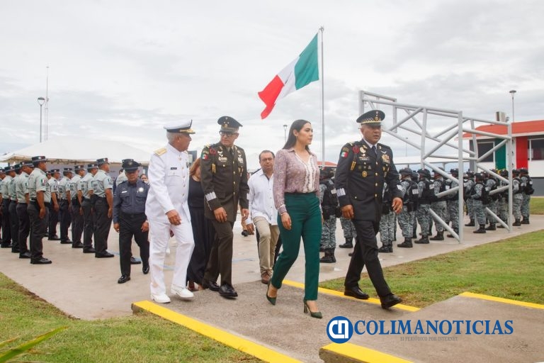 Gobernadora Indira Vizcaíno asistió a inauguración de nuevas instalaciones de la Guardia Nacional en Tecomán