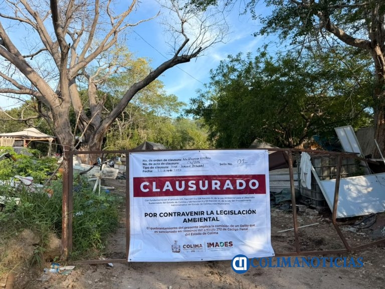 Imades Colima clausura actividades en un predio de Manzanillo por posibles incumplimientos ambientales