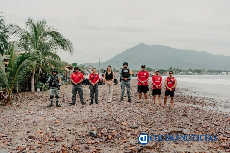 PC Manzanillo cierra el acceso a playa La Boquita y coloca bandera negra en la zona costera