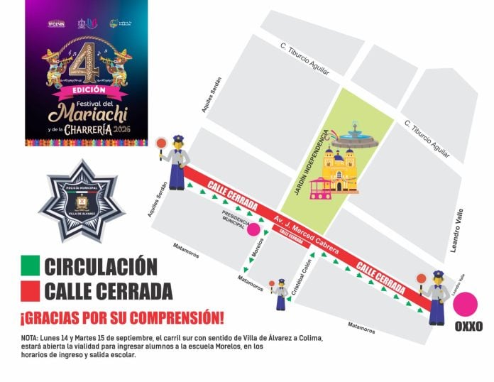 Por Festival del Mariachi, habrá cierre parcial de calles en el Centro de VdeA