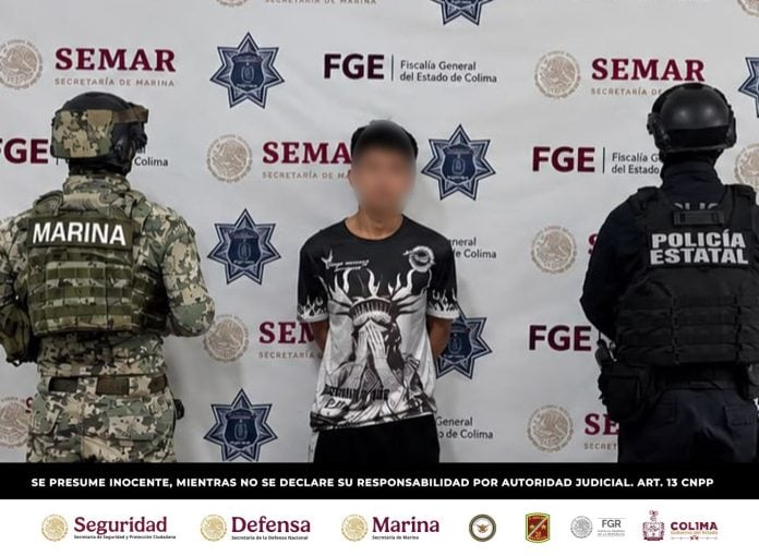 SSPC y Marina detienen en Colima a objetivo con orden de aprehensión por homicidio doloso; es presunto miembro del CJNG