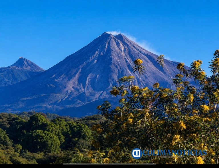 Volcán de Colima permanece estable y con riesgo bajo para la población: UEPC