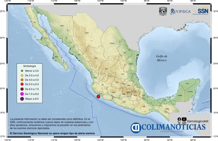 Actividad sísmica en Manzanillo