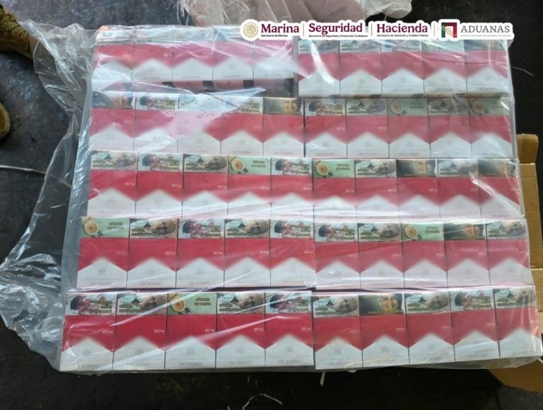 ANAM y Marina aseguran más de 10 millones de cigarrillos en la aduana de Lázaro Cárdenas, Michoacán