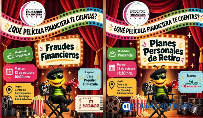 Condusef Colima invita a conferencias en el marco de la Semana Nacional de Educación Financiera