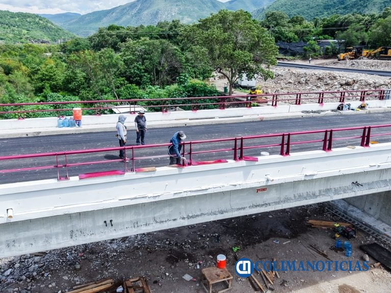 Entra a su etapa final el puente Las Tunas en Colima; registra un 92% de avance