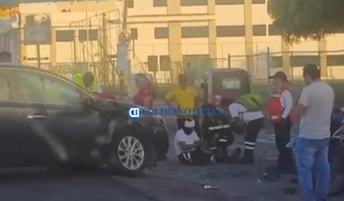 Un motociclista lesionado Manzanillo