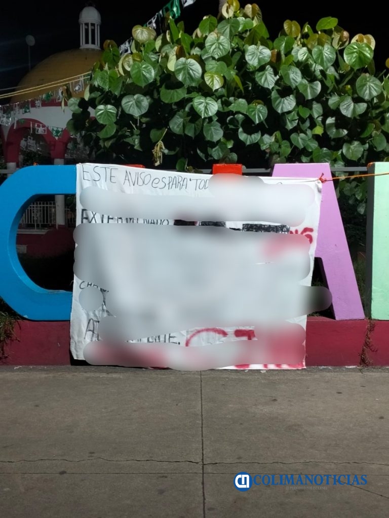 Dejan narcomanta con mensaje amenazante en Zacualpan