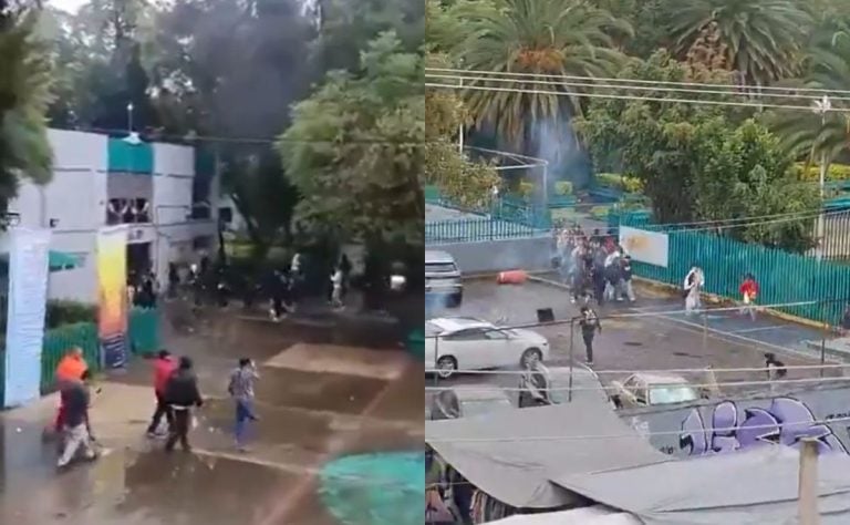 Encapuchados irrumpen en el Colegio de Bachilleres 6 en Iztapalapa; ataque con petardos y cohetones deja un profesor herido